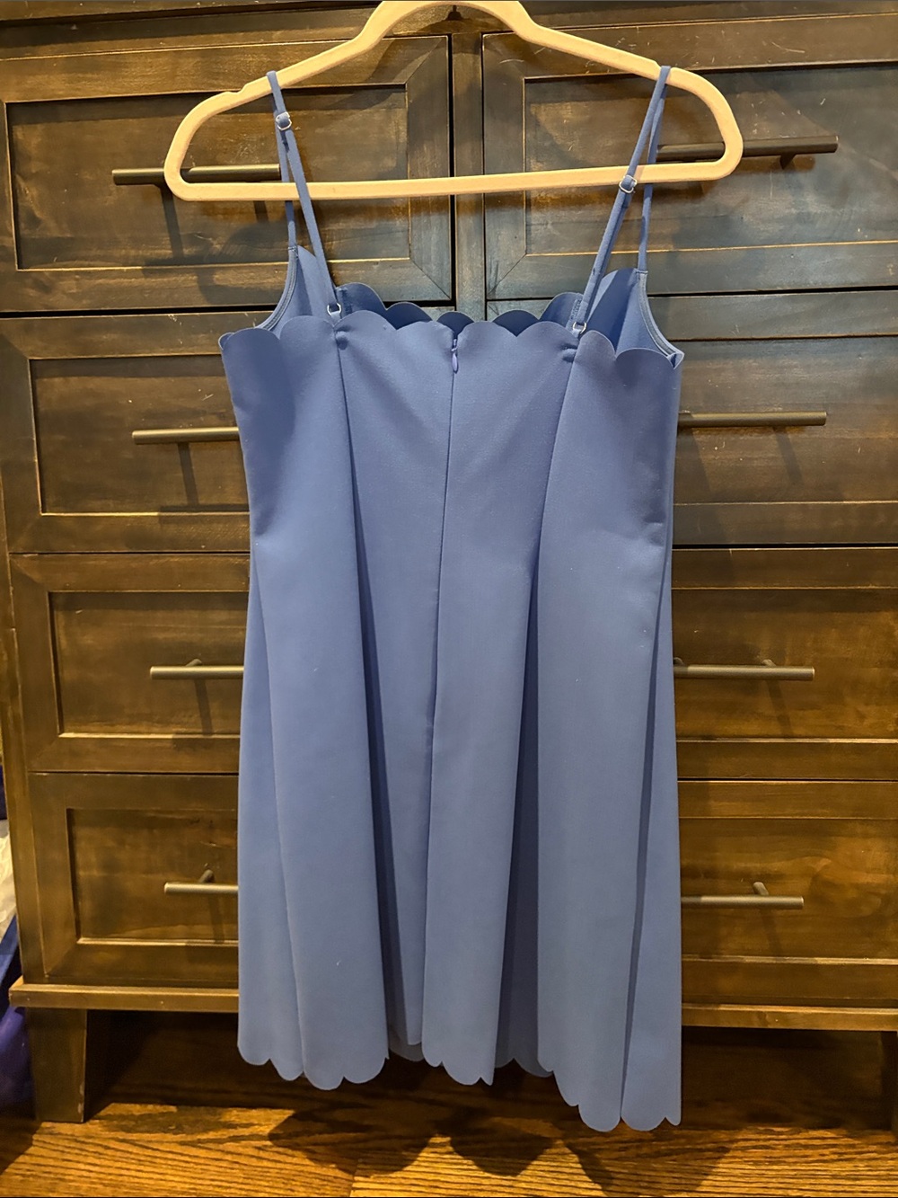 Likely Periwinkle Blue Dress with Scalloped Edge - Picture 2 of 5